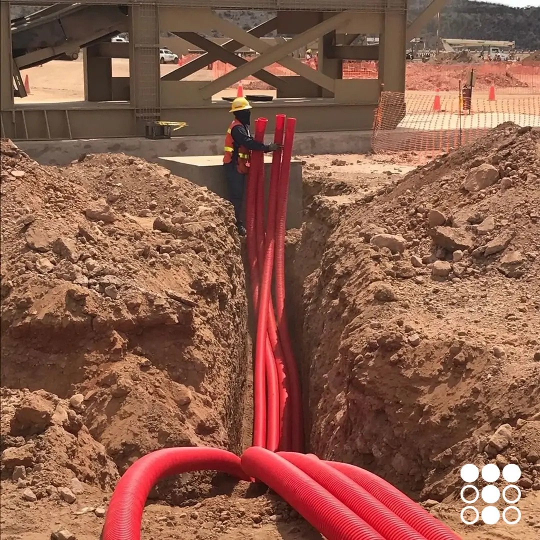 TDR Conduit con campana bi-capa reforzada para minería