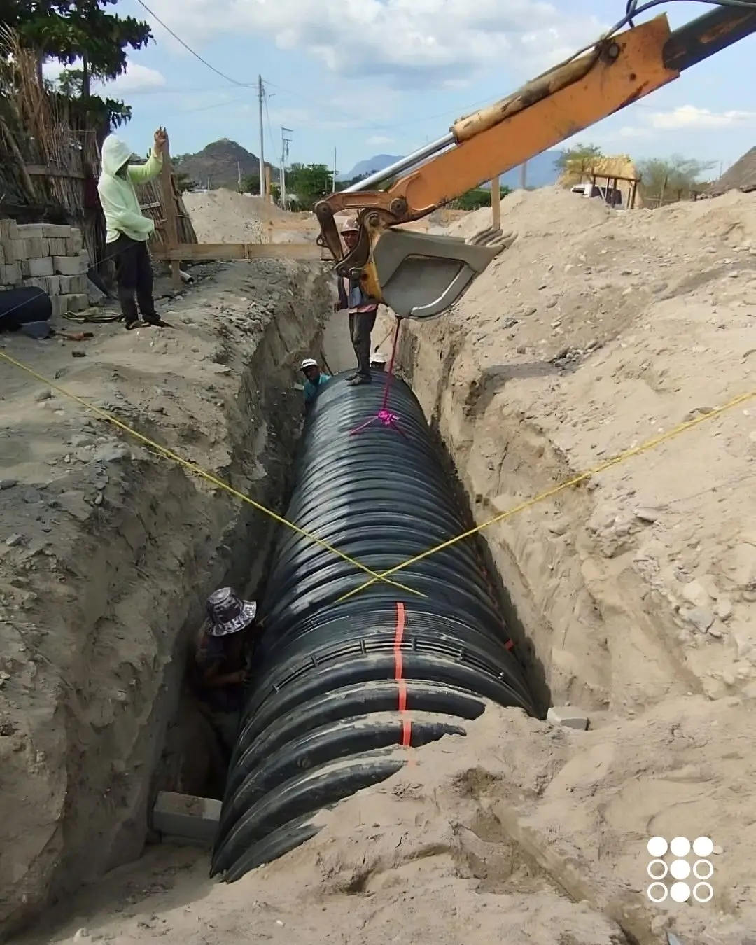 Tubo corrugado PEAD TDR Ultra con campana bi-capa reforzada