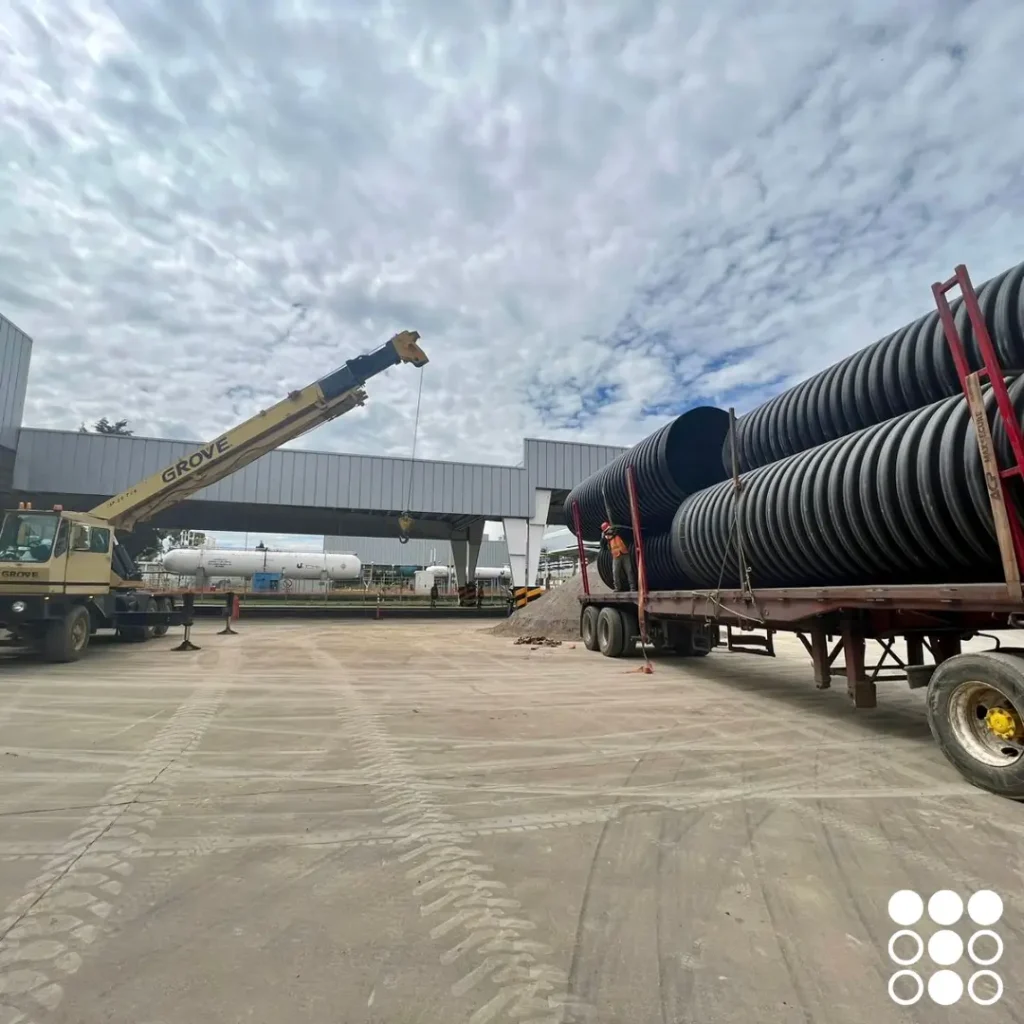 Tubo Corrugado en Cuautlancingo TDR Ultra Tododren en Tubo Corrugado en Cuautlancingo TDR Ultra Tododren en Cuautlancingo, Puebla para la planta de Volkswagen.