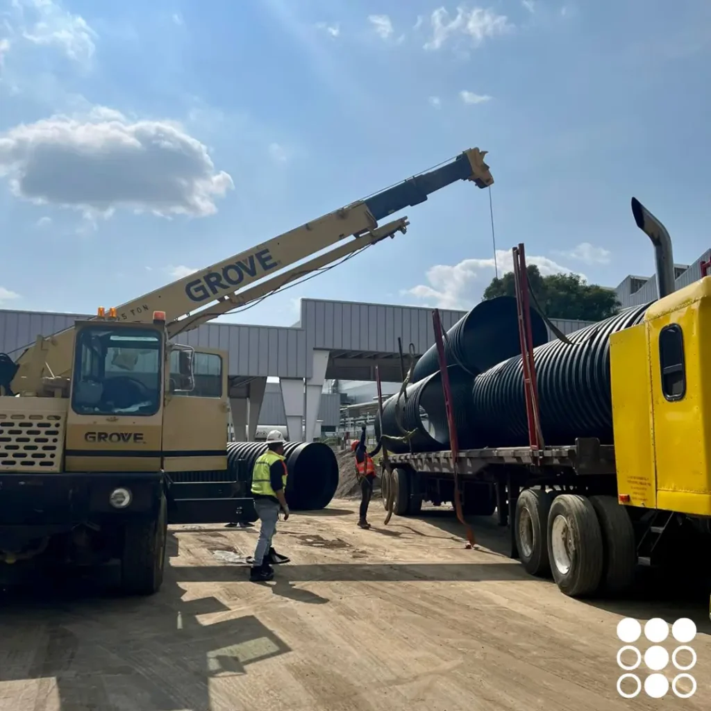 Tubo Corrugado en Cuautlancingo TDR Ultra Tododren en Cuautlancingo, Puebla para la planta de Volkswagen.