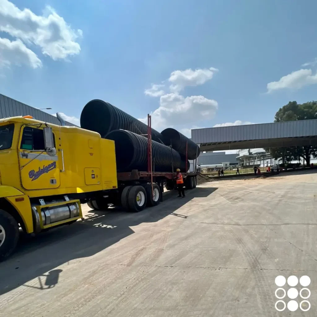 Tubo Corrugado en Cuautlancingo TDR Ultra Tododren en Cuautlancingo, Puebla para la planta de Volkswagen.
