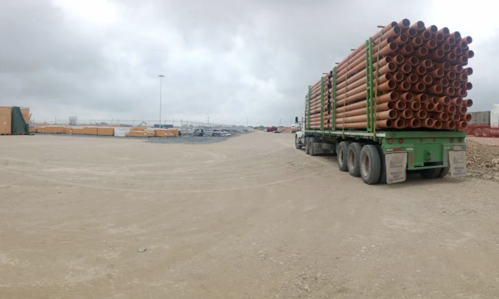 Drenaje Pluvial con tubería TDR Ultra en nueva Aceria Ternium en Pesquería