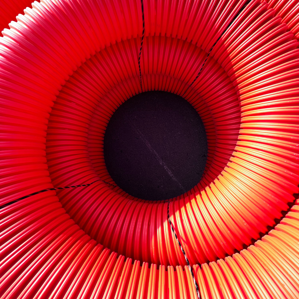 Tubo corrugado de polietileno TDR Conduit para cableado eléctrico.