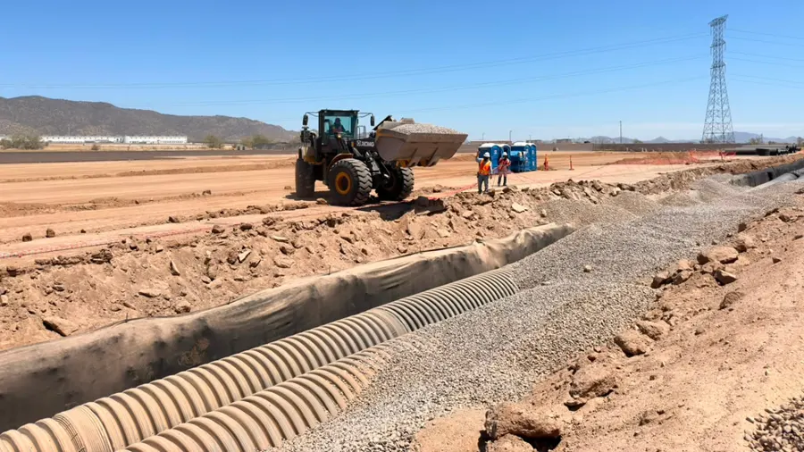 Sistema completo de drenaje francés con tubo TDR Ultra perforado y geotextil Tododren